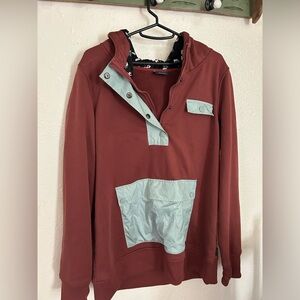 Empyre Rust Hoodie with Floral Interior